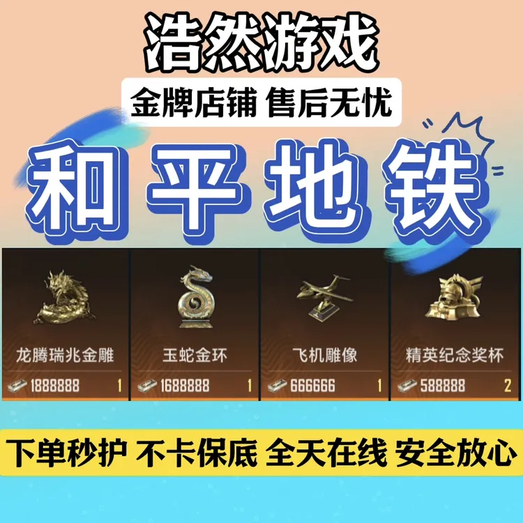 和平精英苏尔南地铁币护航装备400W1000W不卡保底赌光子鸡金条单