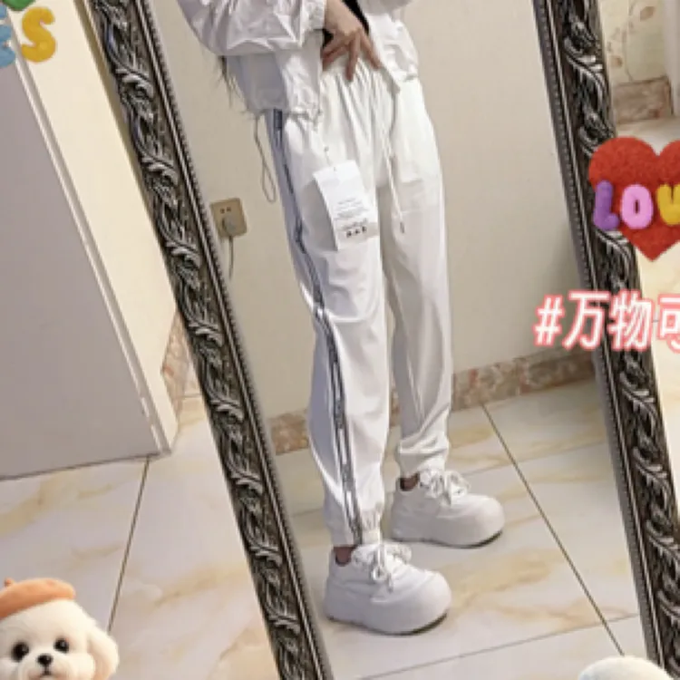 2510字母黑白色速干裤