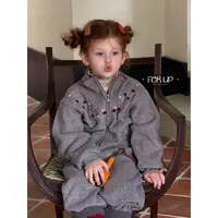 【冬款FORUP】女童冬装法式雅蜜车厘子加绒套装254-FU-65826