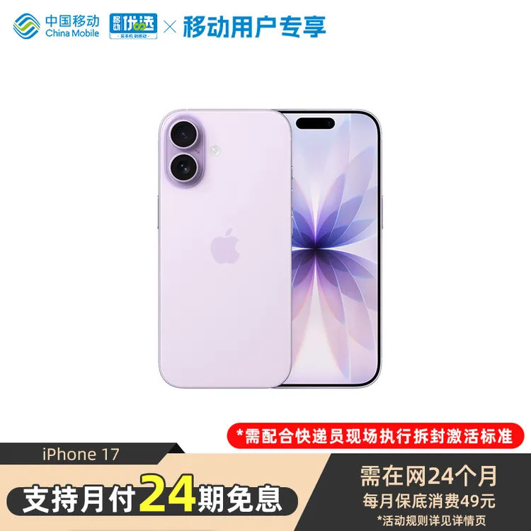 【24期分期免息 需现场签收激活】iPhone 17 苹果手机 商品图