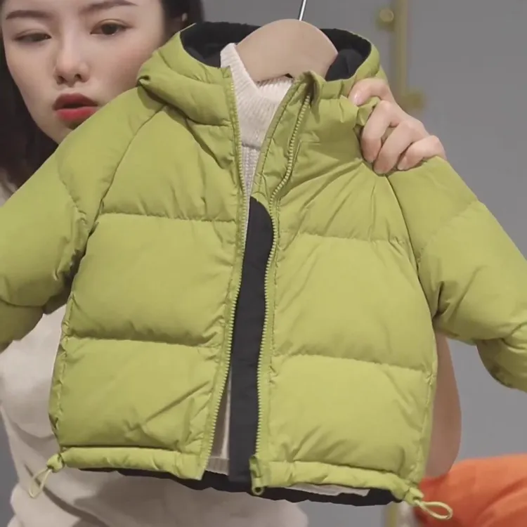 儿童双面穿加厚棉服2025男女童冬季三防保暖外套男童新款棉服