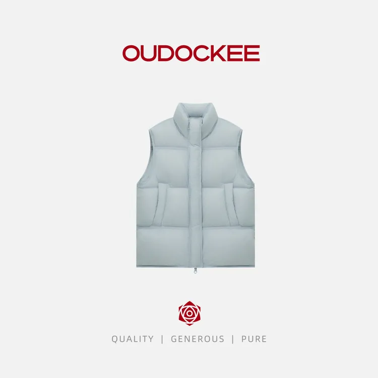 OUDOCKEE 鸥鸥【舒服马甲】韩版宽松设计感立领羽绒马甲外套 2F801