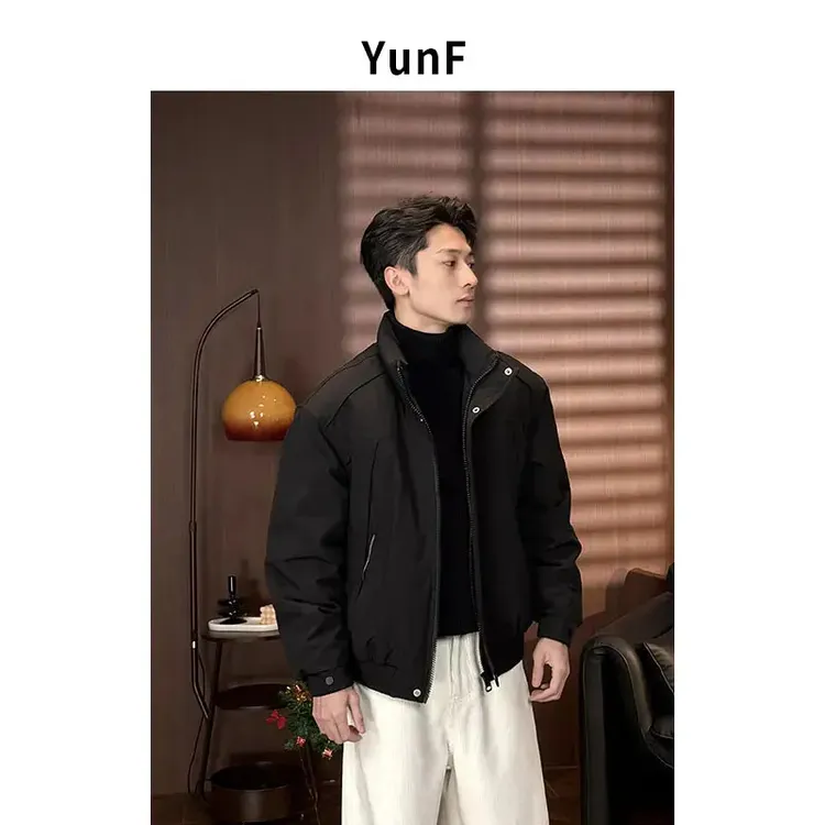 YunF 25A/W  冬季「 座山雕 」重磅立领抗寒保暖时尚羽绒服外套男