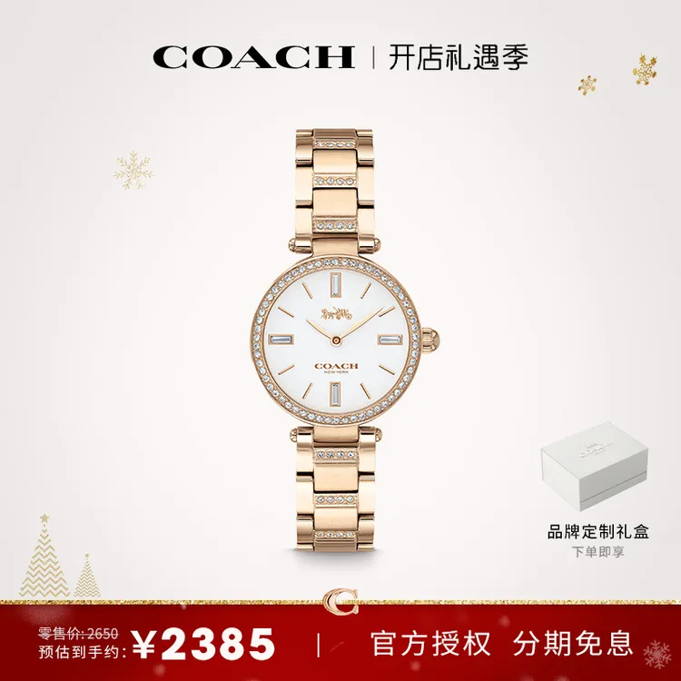 COACH/蔻驰时尚款女士钢带手表不锈钢表壳14503099