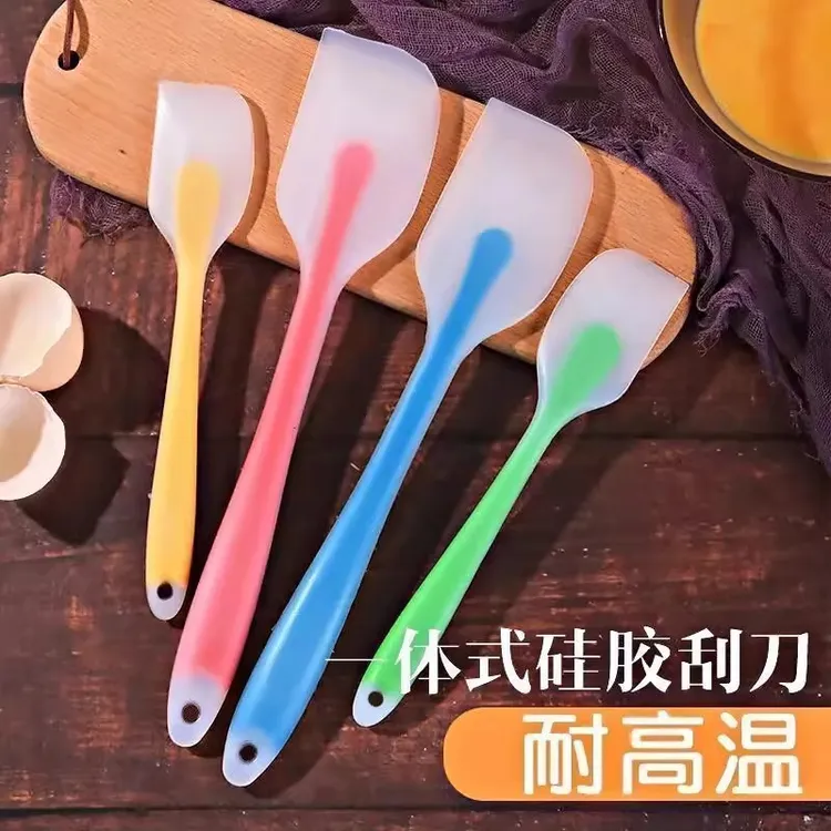 耐高温半透明一体式刮刀硅胶蛋糕刮板家用奶油抹刀烘焙工具大号刀