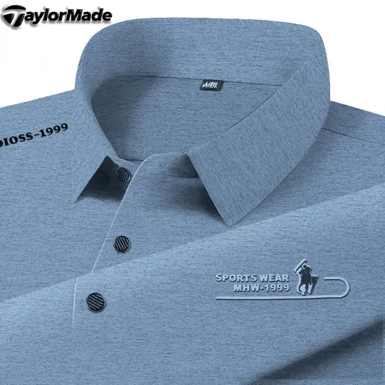 Taylormade泰勒梅高尔夫短袖夏季半袖透气半袖纯色百搭POLO衫男