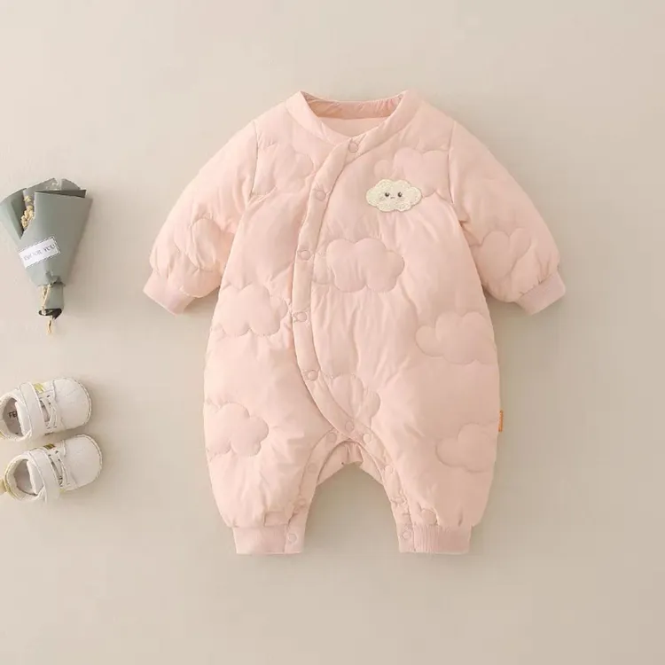 秋冬新品宝宝连体服棉服外出服洋气超萌婴幼儿保暖爬服婴儿连体衣