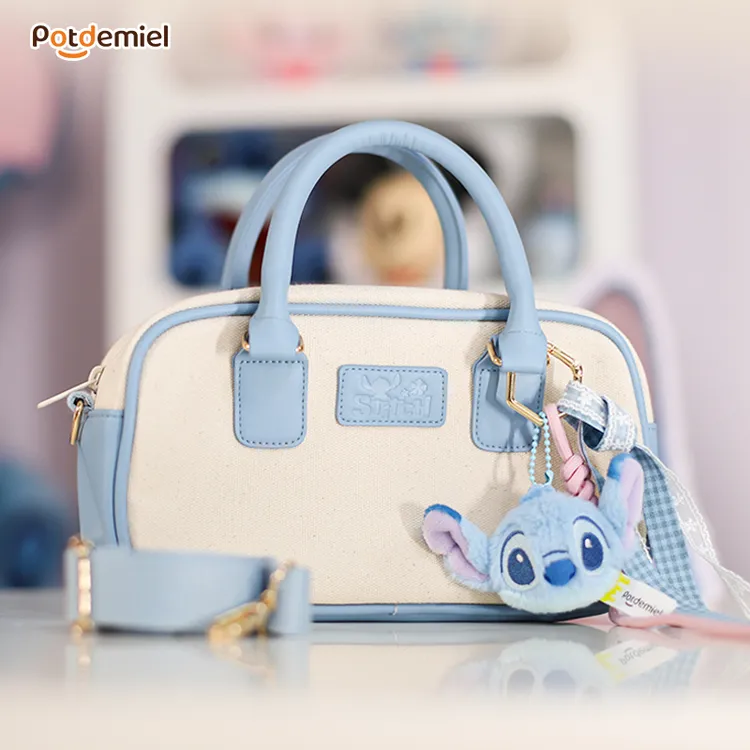 potdemiel蜂蜜罐正版迪士尼可爱史迪奇夏日风情手提包外出斜挎包