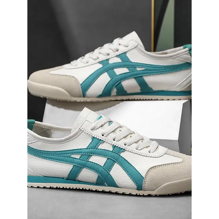 德赛断码鬼冢休闲鞋夏季新款李小龙同款老虎鞋皮面透气阿甘鞋软底