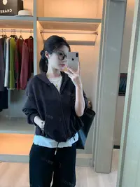 WEN 25新款休闲纯色气质百搭连帽拉链卫衣WWW0395
