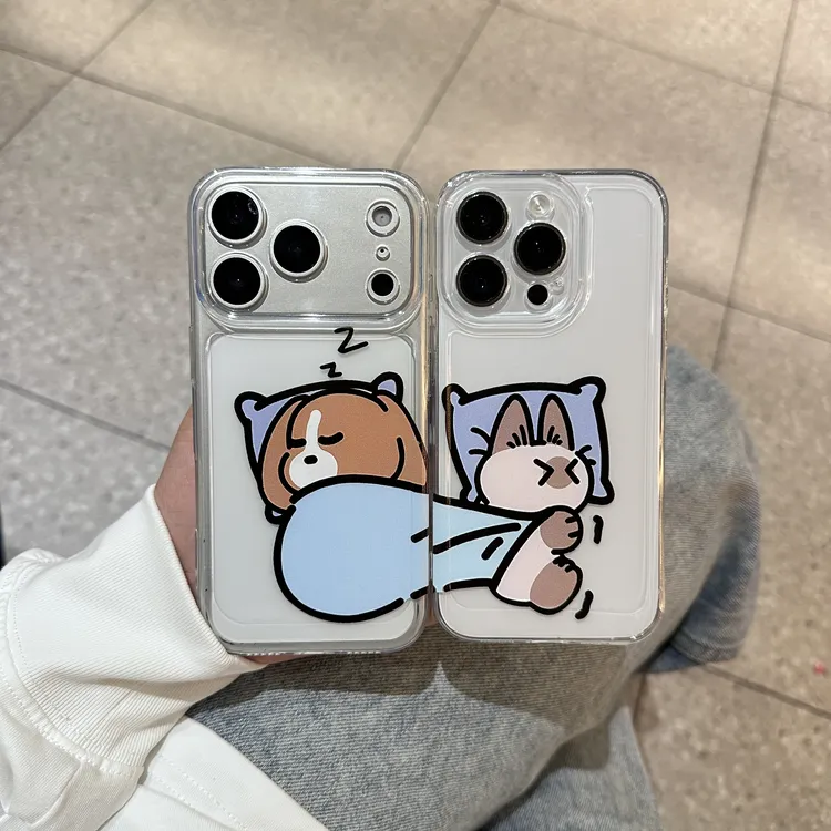 卡通比格犬多栋情侣手机壳适用苹果17p太空壳16promax小米华为15