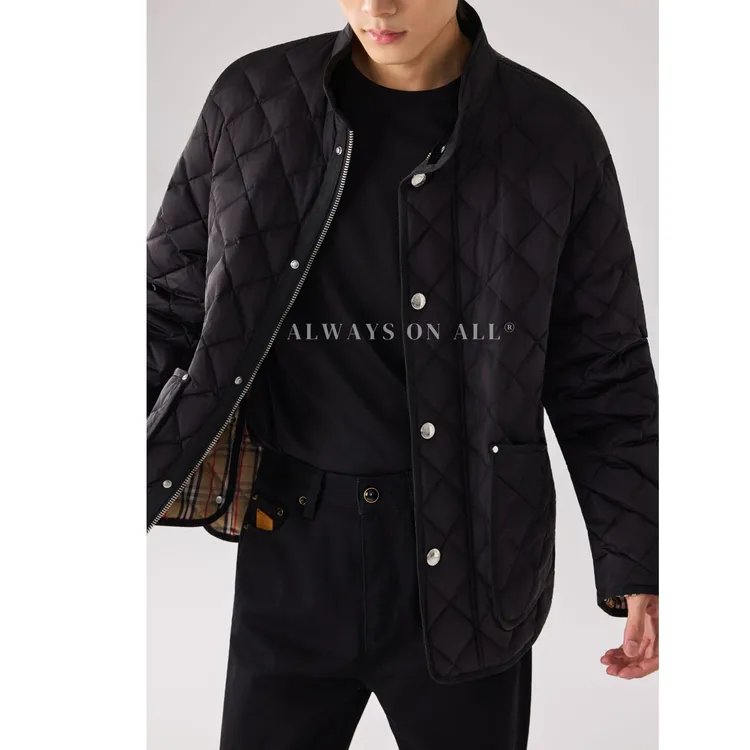 ALWAYSONALL·秋冬新款BBR90白鹅绒保暖经典格子羽绒服AOAY25306