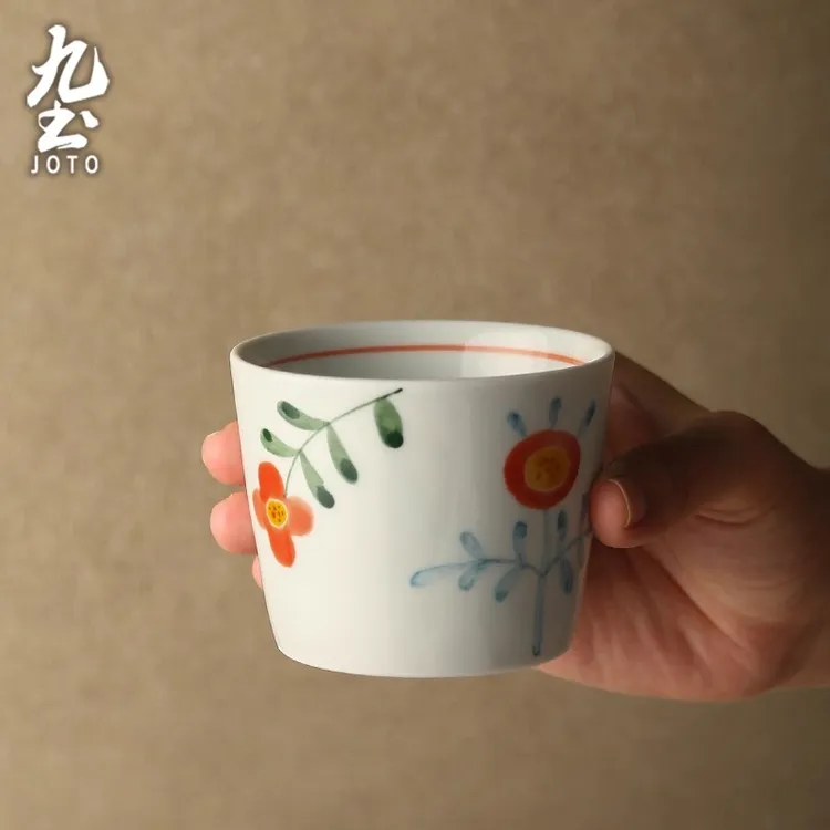 九土陶瓷一人食碗杯餐具套装乔迁家用白色饭碗日式水杯好看釉下彩