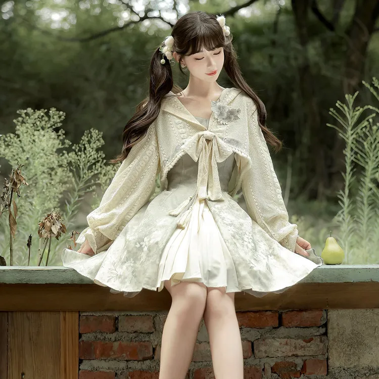 【芳草集】汉服女装中国风汉元素新中式上衣连衣裙套装时尚甜美少女
