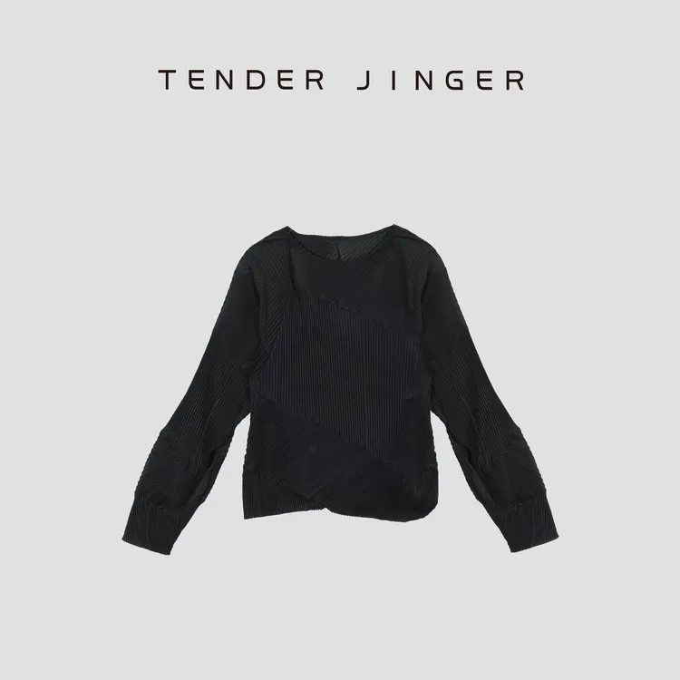 Tender Jinger【疯狂星期三】三宅不规则褶皱上衣T53DWF30920