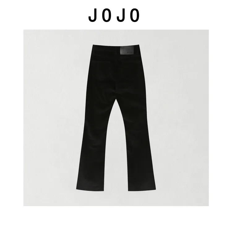 玖了个玖 2025冬款 极简百搭立体剪裁条绒灯芯绒微喇裤 2512C9157