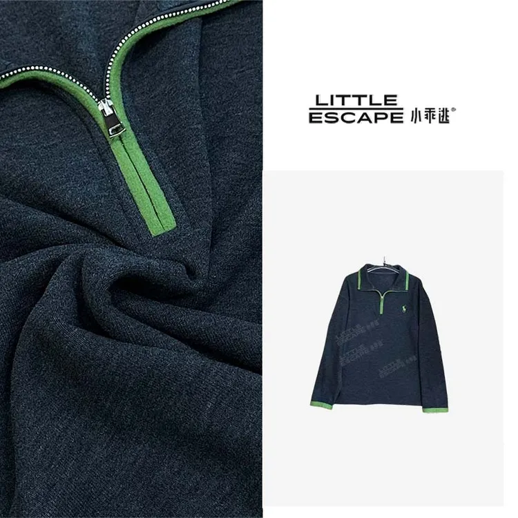 小乖逃单色！灰色卫衣绿色小鹿高领保暖百搭款250929