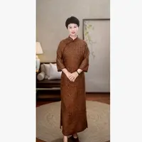 【非遗100%桑蚕丝红云纱】25年夏新中式气质复古旗袍T12-7
