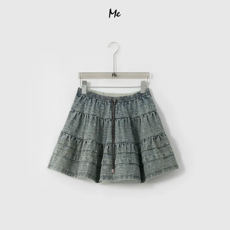 ME【驴中古裤裙】奢牌元素高腰显瘦百搭做旧水洗牛仔短裤 MESA0155