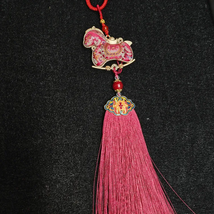 【马上暴富】宋锦小马包挂车挂马上有钱挂饰挂件国风复古轻奢配饰