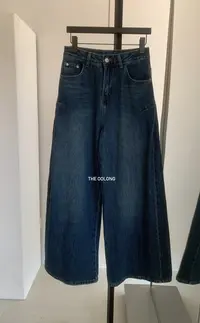 【男友裤】简约时尚宽松显瘦百搭遮肉阔腿牛仔裤