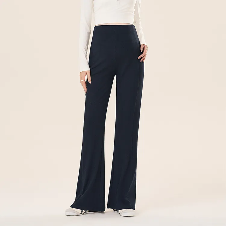 孕妇喇叭裤秋冬加厚显瘦外穿2025新款小个子无托腹休闲长裤秋装