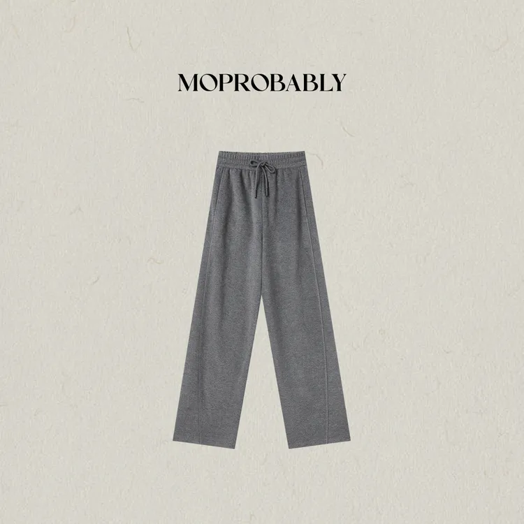 Moprobably李予诺「芜湖」极简风时尚休闲针织裤L5351032