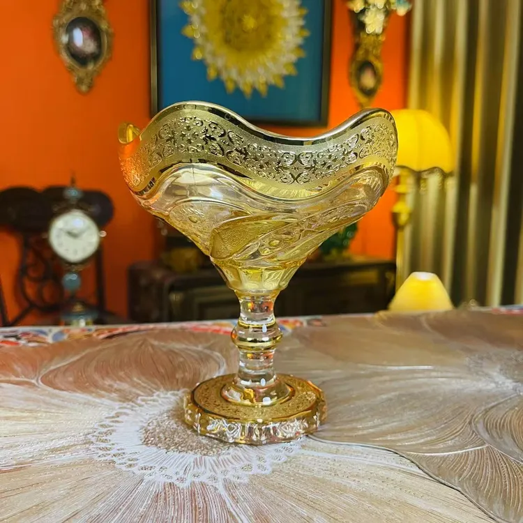 【苹姐专属】高脚珐琅彩冰淇淋小吃碗客厅玄关摆件