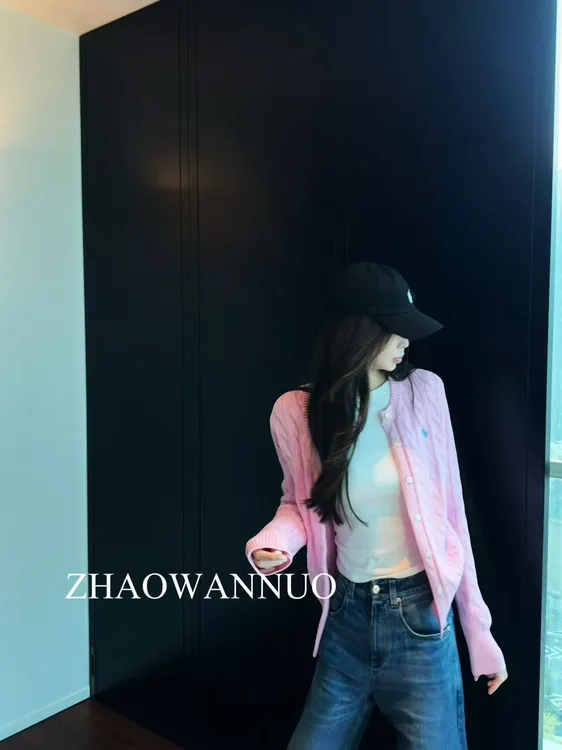 ZHAO WANNUO 丨经典款修身版绞花编结棉针织开衫WN0149