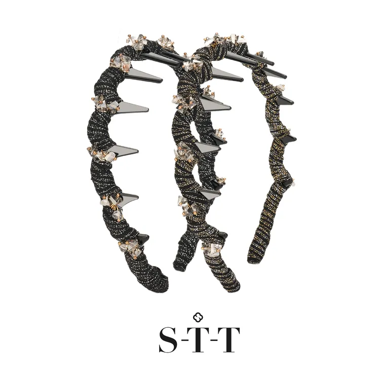 【S-T-T】条纹细闪颅顶发箍015-045 015-044