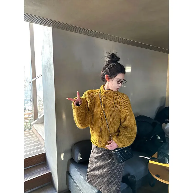 2025秋季时尚慵懒风修身显瘦百搭时尚上衣气质收腰a字半身裙套装 