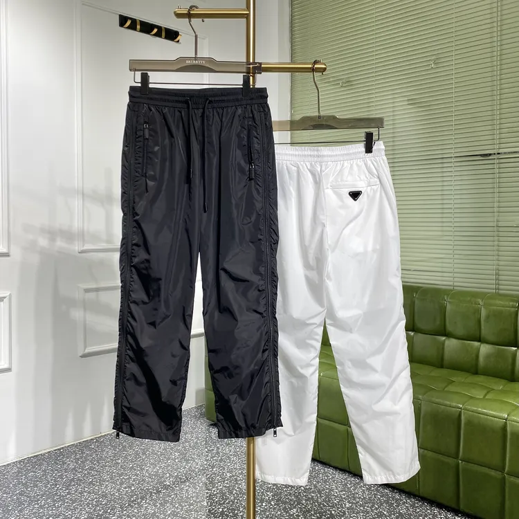 【奢潮定制】77587 夏季男士时尚运动宽松黑色潮流速干九分休闲裤