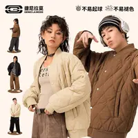 【GENIOLAMODE】菱格时尚冬季男女同款无帽加绒棒球棉服PC23M211