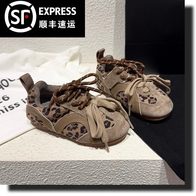 2025秋季新款豹纹儿童板鞋韩版女童休闲鞋