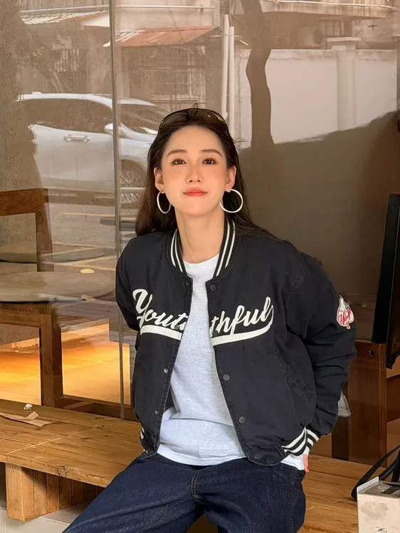 PH《美高棒球》美式复古绣花撞色时尚休闲骆驼绒棒球棉服外套PH6153