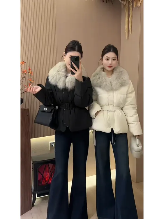 2025冬季气质高级感超好看毛领棉服宽松显瘦短款百搭面包服外套女