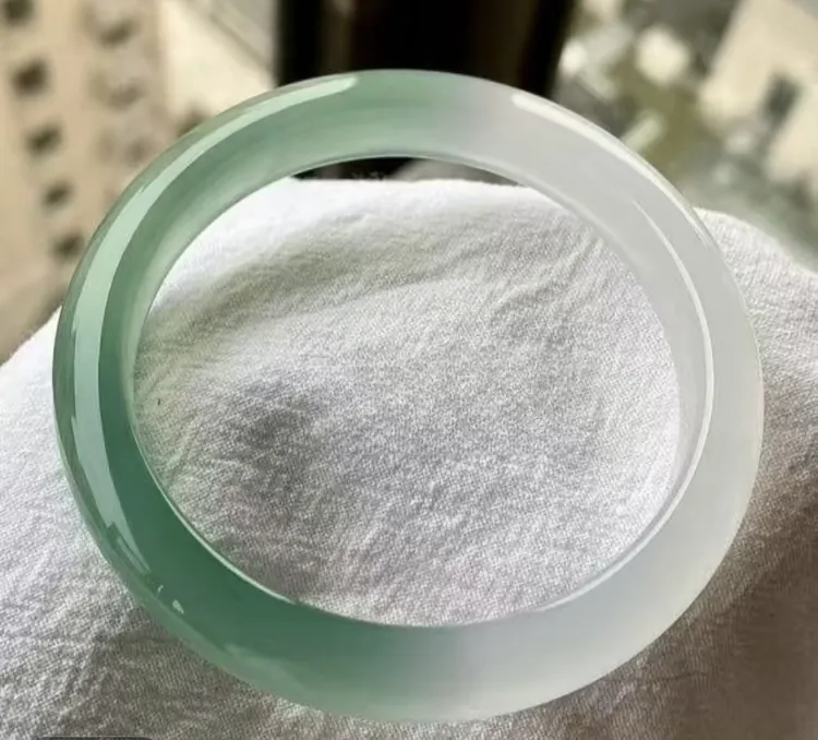 非金属布艺手镯 精美手镯高冰半山半水女款油青色渐变古风礼物