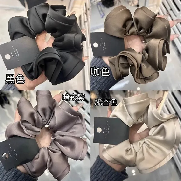 法式慵懒复古木耳边大肠发圈女高级感新款巨好看的扎头发头绳