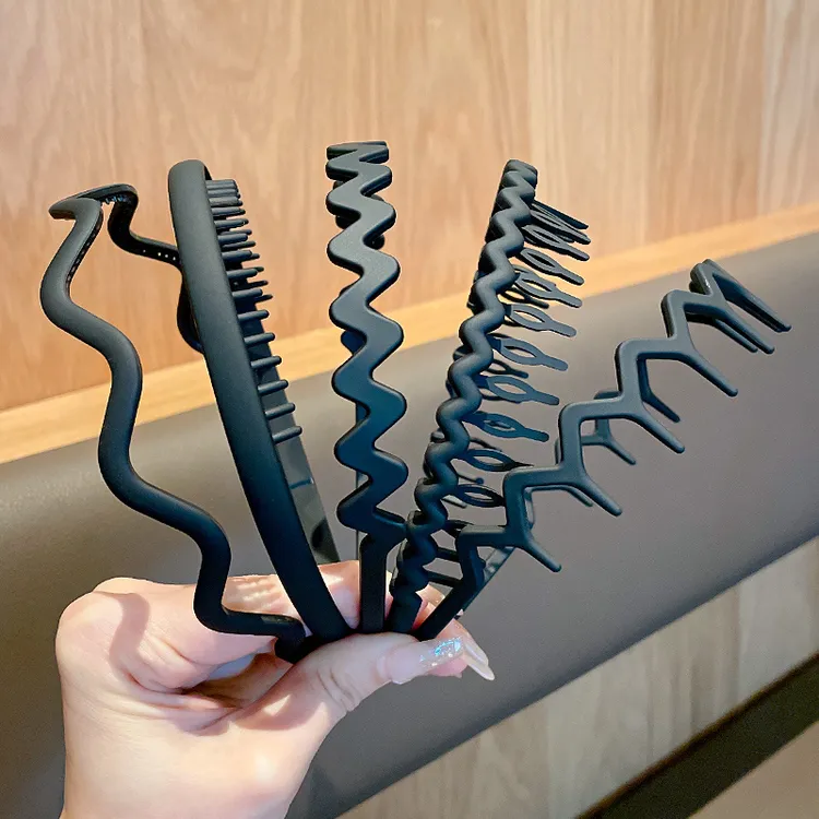 黑色发箍男女通用防滑带齿洗脸头箍2025新款压发发卡头饰简约发捆