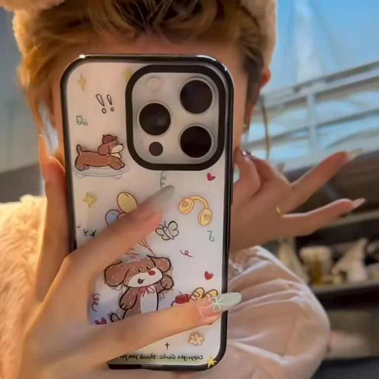 气球小狗适用于苹果手机壳iPhone16/15ProMax/13/12/xr/xs/14p