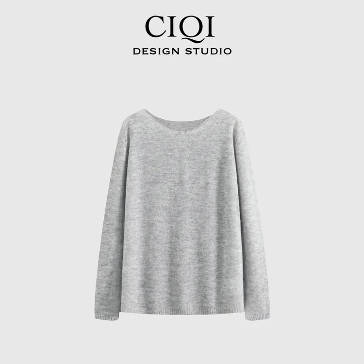 CIQI STUDIO【云柔时光】进口安第斯羊驼毛超舒适针织衫DY25945