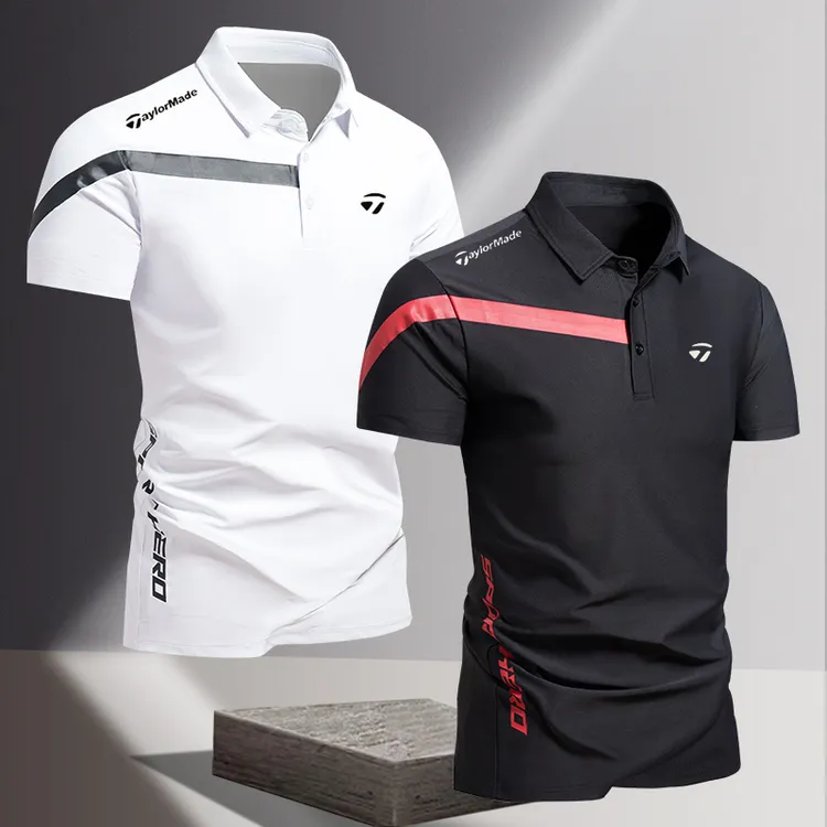 Taylormade泰勒梅高尔夫男装2025夏款男士短袖polo衫运动速干t恤