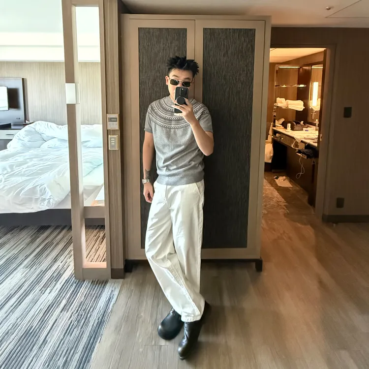 SANBAI 叁佰【白序牛王】150克直筒纯色夏季美式复古牛仔长裤