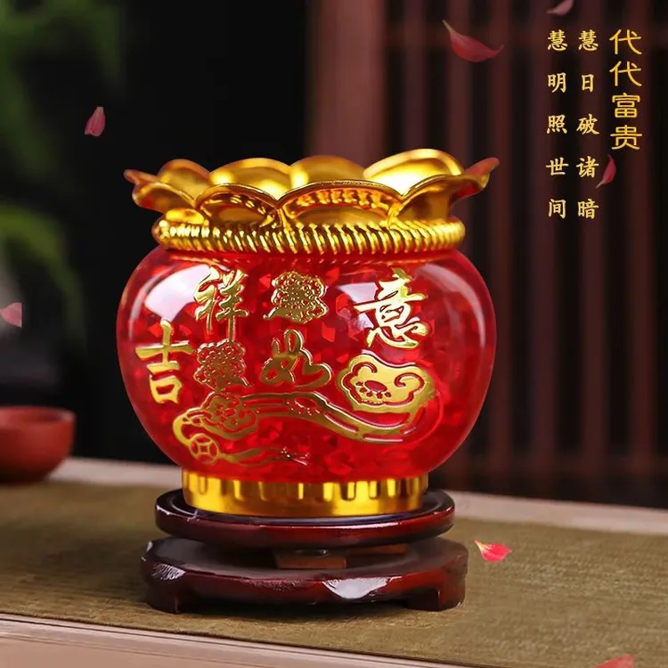 吉祥富贵日进斗金葫芦如意蜡烛家用防风无烟20/38小时烛