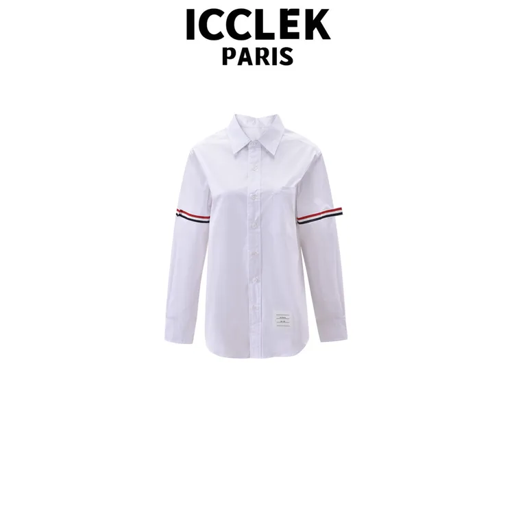 经典百搭双袖织带衬衣气质休闲通勤早春秋夏百搭显瘦上衣 -  2904