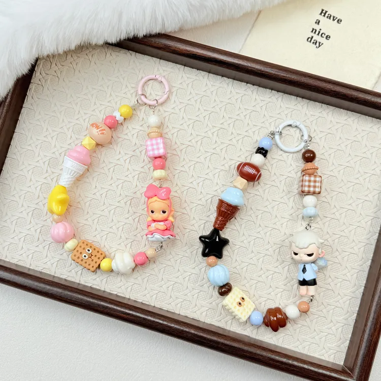 手作改娃手机链长款手机壳挂件挂饰