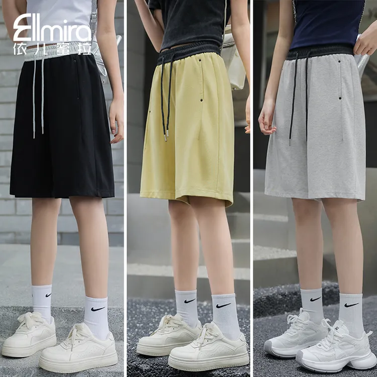 9145女童休闲短裤卫裤儿童五分裤中裤夏季宽松2025新款大童洋气薄