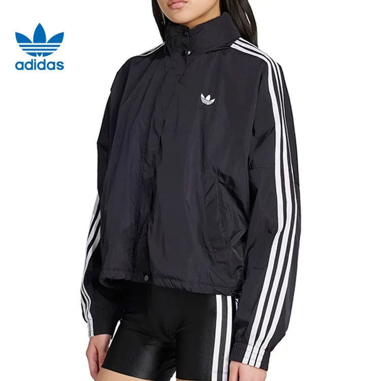 【秋上新】adidas阿迪达斯三叶草女子运动休闲夹克外套JX1451