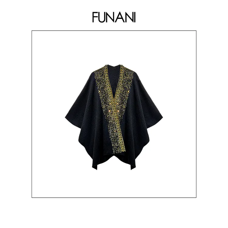 【FUNANI】针织衫披肩小个子斗篷2025秋冬显瘦轻奢女装外套X2530607