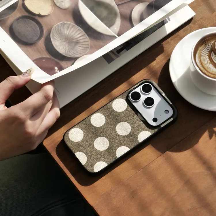 里面LM波点ins手机壳可爱红白圆波普安迪适用iPhone华为三星简约
